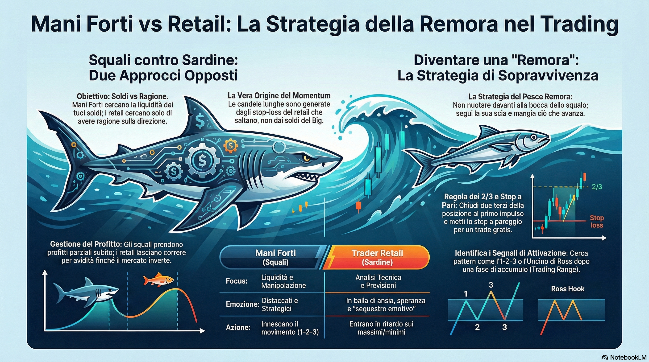 Percorso di Trading eclettico DEG "Adoro le Mani Forti" episodio 2 "gli squali nel trading"